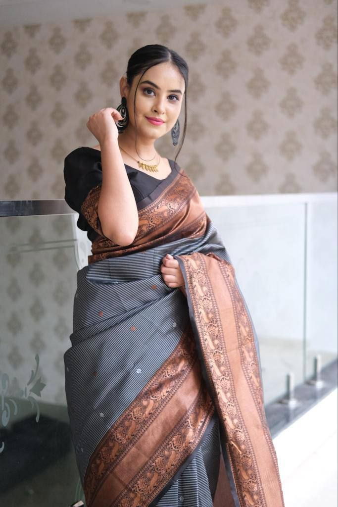 MF Black Designer Banarasi Silk Sarees Wholesale Price In Surat
